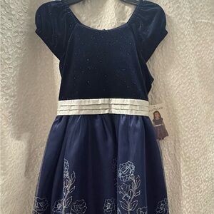 Jona Michelle Navy and White Kids Dress